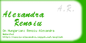 alexandra renoiu business card